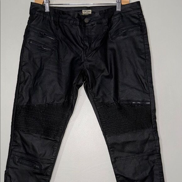 Black Biker Style Pants - Picture 7 of 14